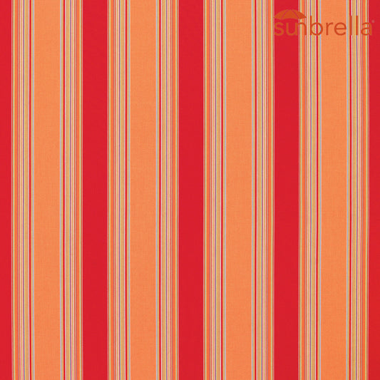Sunbrella Stripes Bravada Salsa 5601-0000