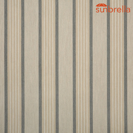 Sunbrella Stripes Cove - Pebble 48138-0001