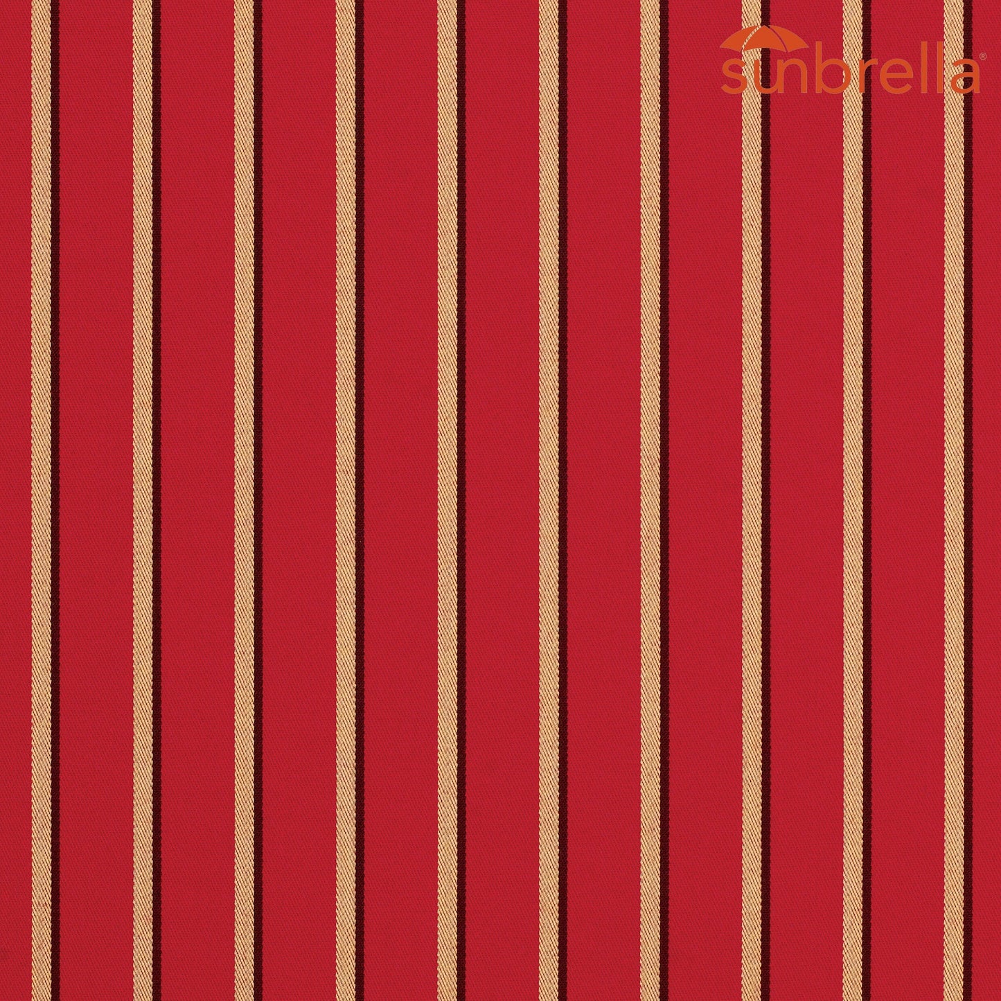 Sunbrella Stripes Hardwood Crimson 5603-0000